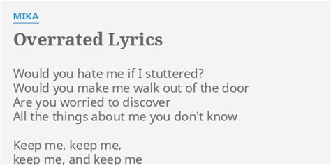 overrated lyrics